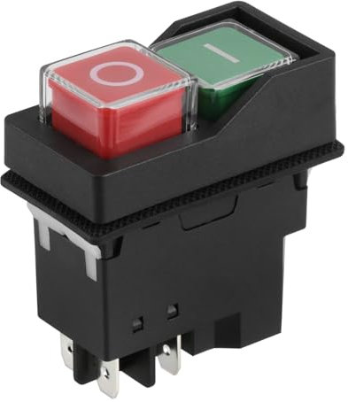 Belle Minimix Replacement Switch 240V – IP55 Rated On/Off Power Switch with Brake Function for Electric Cement Mixers – Double Pole Cutoff Safety