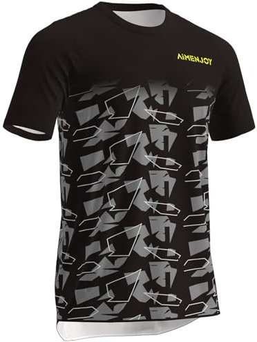 AIMENJOY Fahrradbekleidung Herren,MTB Bekleidung Herren,radtrikot Herren Kurzarm,Atmungsaktiv Und Feuchtigkeitsableitend, Geeignet Für Eine Vielzahl Von Outdoor-Sportarten (Color-03,L)