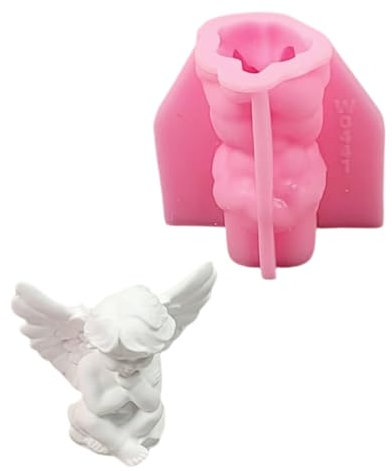 Moldes de silicona angelical 3D, moldes de resina epoxi, moldes de yeso para hacer