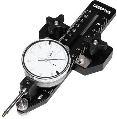 DEEFIINE Sottile Rip Jig Table Saw Guide, estesa sottile Rip Jig Router con indicatore di precisione Quadrante Gauge, guida rapida e sottile per sega da tavolo, tavolo per fresatura con