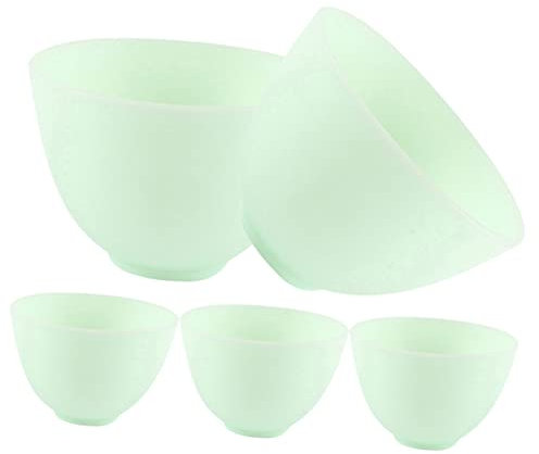 MUCKLILY 5stücke Silikon Gesichtsmaske Mischen Schüssel Maskenmischzubehör Diy Maskenschüssel Maskenmischbehälter Gesichtsmaskeherstellung Maskenmischwerkzeug