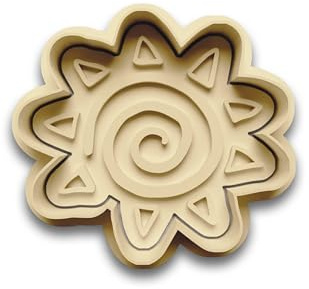 Keksausstecher Maya Sonne – 2-teiliger Ausstecher mit Stempel – PLA Ausstechform für besondere Plätzchen & kreative DIY-Projekte