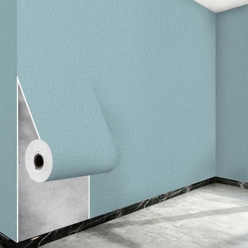 Anttyscar 5Roll Blue Thicken Self Adhesive Wallpaper 3D Thermal Insulating Peel and Stick Wallpaper Thermal Insulating Wall Panels Stick On Wall Covering Kitchen Removable Furniture Sticker