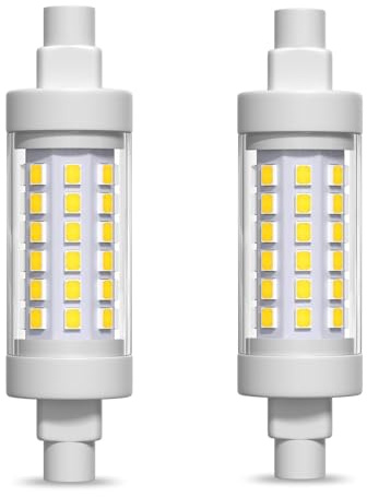 Bonlux R7s LED 78mm Leuchtmittel 8W Dimmbar Kaltweiß 6000K R7S LED Lampe, Ersatz 80W J78 R7s Linear Halogenstab, AC220-240V, 360° Abstrahlwinkel, für Sicherheitslampen Wandlampen, 2 Stück