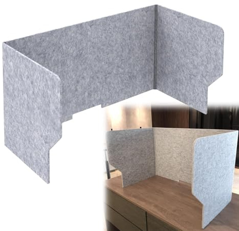 Paravent Réduction Du Bruit, Léger Et Portable Cloison De SéParation Acoustique, Durable Séparateur De Table Acoustique, Protéger La Vie Privée, Pour Maison/Bureau/École/Bibliothèque(Greys,60cm)