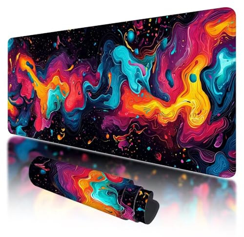 Mouse Pad 1200x600x3mm, Extended Large Mouse Mat Non-Slip & Waterproof Desk Mat, Colorful Gaming Mousepad for Home Office Work, Cool Mousepad with Smooth Surface, Mousemat for Office & Home, K-03