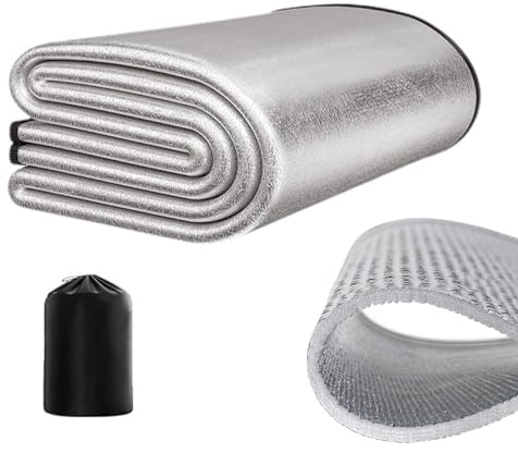 Alu Isomatte Schaummatten Schlafmatte Für Camping Isoliermatte Doppelseitige Isolierdecke Faltbare Zeltmatte Bodenmatte Thermomatte Für Matte Aus Aluminiumfolie, Ultraleicht