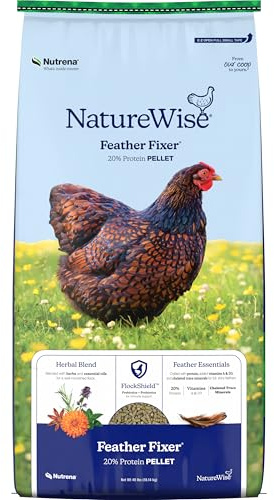 NUTRENA NATUREWISE Feather Fixer 20 Protein Pellet Chicken Feed, 40-LB Bag