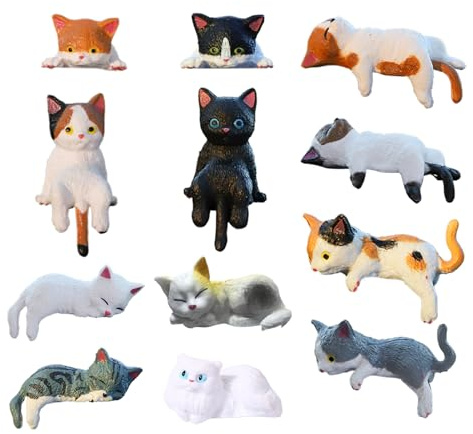 Desktop Katzenfiguren Als Deko Für Den Bürobereich - Kompakte Harz-Katzen Deko-Figuren - Computer Dekoration Zubehör Und Accessoires - Für Zuhause Schlafzimmer Wohnzimmer Büro Computer Wohnwagen Laste