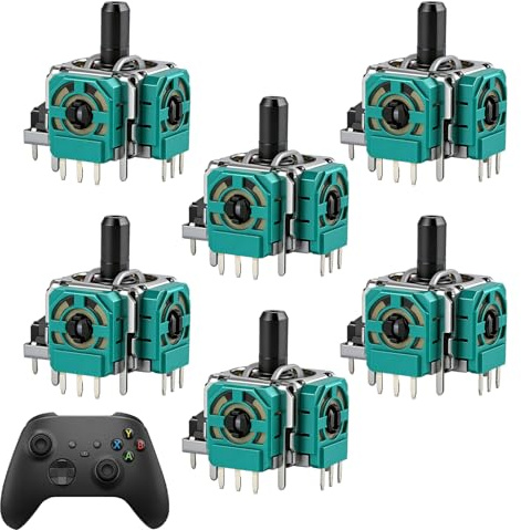 6 Pcs 3D Analog Joystick Module Sensor, Joystick Replacement Compatible with Xbox One Xbox Series S/X Controller, Replacement Analog Stick Repair Parts to Fix Stick Drift Restore Smooth Control