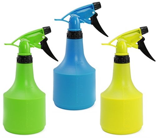 com-four® 3x Blumensprüher - Sprühflasche zur Bewässerung von Pflanzen - Wassersprühflasche zum Wasserzerstäuben und zur Schädlingsbekämpfung [Auswahl variiert] (3 Stück 0.5L bunt)