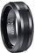 NUNCAD Wolfram Ring Herren/Damen schwarz 8mm matt gebürstet, Unisex Fashion Ring für Lifestyle, Geschenk, Hochzeit und Alltag, Größe 62