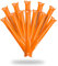 FUN FAN LINE - 50 pairs Bam Bam Thunder Sticks. Noisemakers for sporting events. Colourful boom clappers for cheerleading. Noise sticks for stadium or parties. 100 units (Orange)