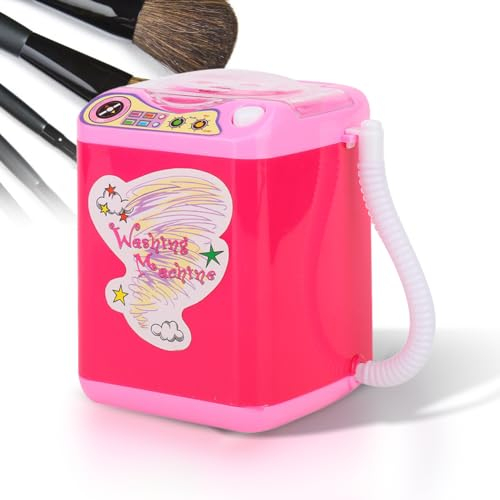 Mini Washing Machine, Mini Portable Simulation Washing Machine for Make up Brushes with Dehydration Function - Quick Cleaning & Quick Drying Washing Machine