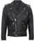 Infinity Leather Herren Fringe Ghostrider Kuhfell Leder Brando Schwarz Tassled Motorradjacke L