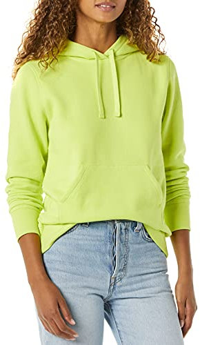 Amazon Essentials Felpa con Cappuccio in Pile vestibilità Regular (Taglie Forti Disponibili) Donna, Verde Lime, XS