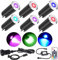 YZGWZLD Terrassen Einbaustrahler Terrassenbeleuchtung 6er Set LED Bodeneinbaustrahler RGB 42mm IP67 wasserdicht für außen innen Garten Holzbrücke Pool Holzdeck inkl. 12V mini Einbauspots