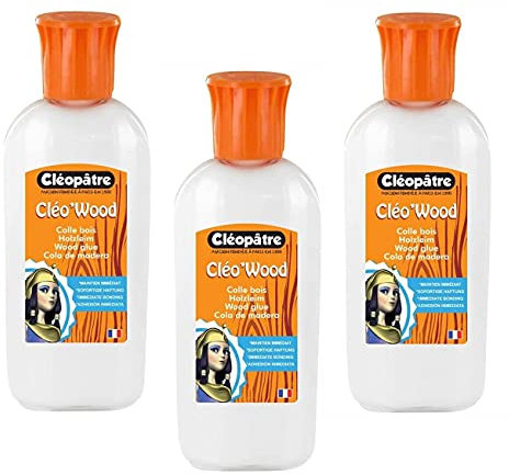 CLÉOPÂTRE Lot de 3 Colles à Bois Cléo'Wood Flacon de 100 gr