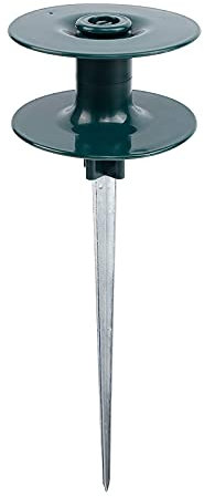 RSTYS Schlauchführung, 2 Stück, verzinkte, lange Metallspieße, Gartenschlauchführung, Pflock aus Metall, Schutzpfähle, Rasenschlauchstütze, Spike für Pflanzenschutz