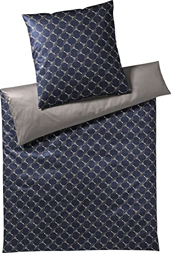 Joop! Wendebettwäsche Cornflower Double Mako-Satin mitternachtsblau Größe 135x200 cm (40x80 cm)