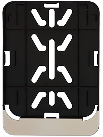 1x Kennzeichenhalter für Versicherungskennzeichen 135 x 110 mm (für Mofa - Roller - S-Pedelec - E-Bike - Moped - L-Krad - Leichkraftrad) (Mit Chrom Optik Leiste)