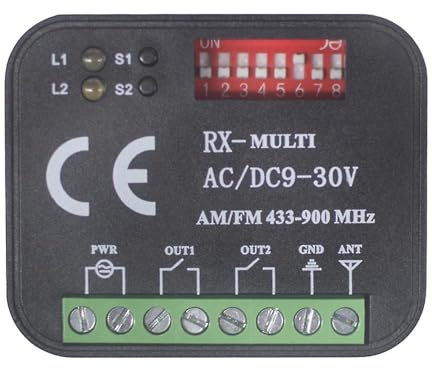 RICEVITORE UNIVERSALE RADIO RICEVENTE 2 canali TELECOMANDI Tante altre marche frequenza 433 o 868 Mhz 12-30V ac dc codice fisso rolling code AUTOMAZIONE RXMULTI MULTI RX 12-30V …