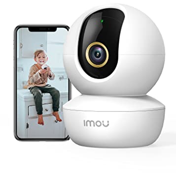 Imou 4MP Cámara Vigilancia WiFi Interior 360° con AI Detección Humano, 2.5K Cámara IP WiFi con Visión Nocturna, Audio Bidireccional,Sirena,Control Remoto, Modo de Privacidad,Compatible con Alexa