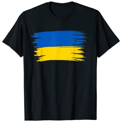 T-Shirt mit ukrainischer Flagge T-Shirt