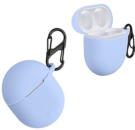 kwmobile Case Compatible with Xiaomi Redmi Airdots 3 Pro/Buds 3 Pro Case - Silicone Cover Holder for Earbuds - Light Blue