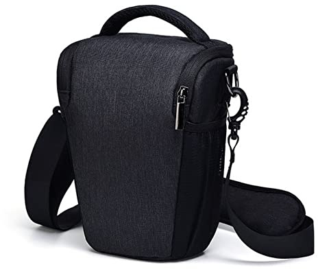 Camera Case Travel Waterproof Shockproof Shoulder Bag Waist Bag for Nikon D3500, D3400, D3300, D3200 DSLR Camera, Black (BG99)