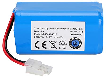 ciciglow Batteria di Ricambio 14,8 V 2800 mAh per aspirapolvere Robot Llife A4 A4S A6 V7 Scheda Perfetta per BMS