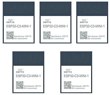 ESP32 2,4 G WLAN-Antenne ESP32-C3-MINI-1, kleine Größe, geringer Stromverbrauch, PCB-Antenne, UART I/O für Smart Home, 5 Stück