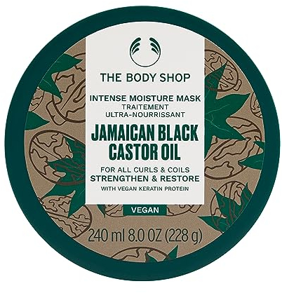 The Body Shop INTENSE MOISTURE MASK - JAMAICAN BLACK CASTOR OIL - For ALL Curls & Coils 240ML