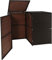 Décoshop26 Abri de poubelles extérieur conteneurs à ordures jusqu'à 2 bacs avec Couvercle Poly rotin 2x120 litres Marron 04_0002856