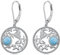 POPLYKE Seepferdchen-Ohrringe für Frauen Sterling Silber Larimar Kreis Leverback Ohrringe Seestern Strand Jewerly Geschenke für Mädchen (Seepferdchen)