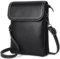 GEEADNB Kleine Crossbody-Taschen für Frauen PU-Leder Handy Portemonnaie mit Schulterriemen (Schwarz)