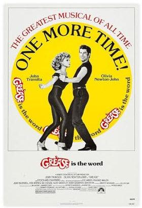 NEDOES Grease 1978 Filmposter auf Leinwand, Poster, Wandkunst, Dekor, Bild, Gemälde für Wohnzimmer, Schlafzimmer, Dekoration, ungerahmt, 20 x 30 cm