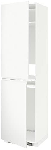 METOD Hochschrank für Kühl-/Gefrierschrank, 60x60x220 cm, Weiß/Voxtorp Mattweiß