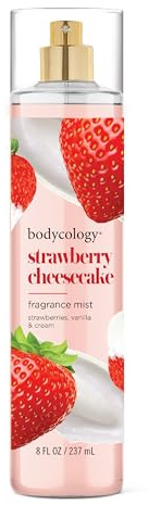 Bodycology Long-Lasting Fragrance Body Mist, Strawberry Cheesecake, 8 fl oz
