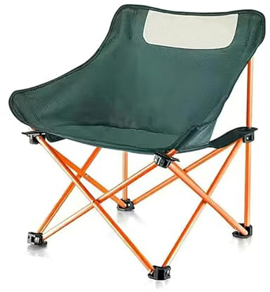 Mitoydoe Tragbarer Campingstuhl, Kaffeestuhl, klappbarer Strandstuhl für den Außenbereich mit Anti-Sink-Design, große Füße, Rückenstütze, ultraleichter Campinghocker in kompakter Größe Atrov