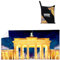 Zomer Strandtuch groß 90x180 cm Brandenburger Towel Deutschland, Berlin, Mikrofaser Badetuch Schnelltrocknend für Damen Herren Schwimmen Reise Urlaub Sauna Yoga