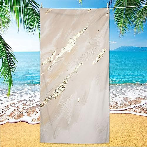 Mikrofaser Handtuch Gold Beige Retro Strandtuch Weich Absorbierendem Badetücher Waschbar Strandhandtuch für Camping Fitnessstudio Reisehandtuch Strandtuch Mikrofaser 90x180cm