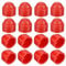 sourcing map Lot de 150 cache-écrous hexagonaux M12 en plastique rouge pour vis hexagonales, boulons