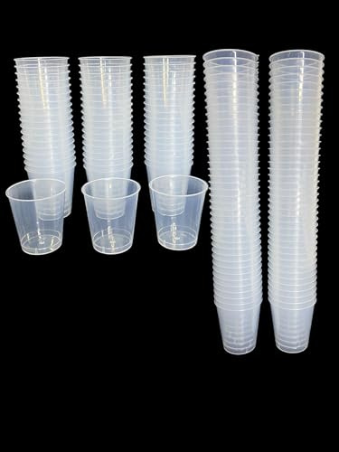 1600 Plastic Shot Glasses, Clear 30ml - Shot Cups| Shots Vodka Jelly Sample Tasting Desserts, Weddings Birthdays Parties Christmas, Stag, Hen, Reusable (1600)