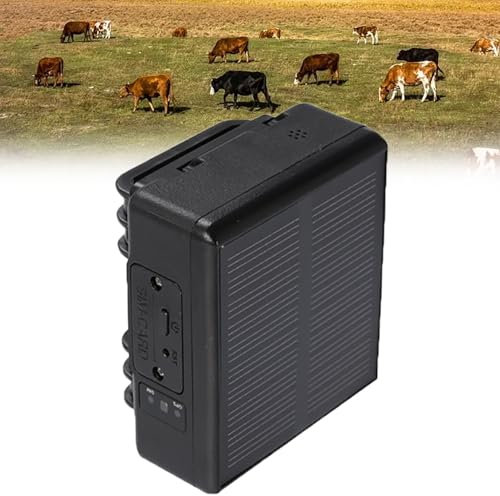 COYEUX 4G Animal Tracker, GPS Tracker, Anti-collision Alarm/Track Playback/Two-way Call/Multi-positioning/Multi-platform Monitoring, Solar Automatic Charging, for Livestock Farming Industry