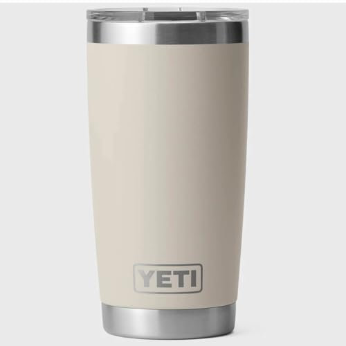 YETI Rambler Tumbler, Vakuumisolierter Edelstahlbecher mit Magslider-Deckel, Cape Taupe, 10 oz (296 ml)