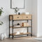 Gecheer Table Console chêne Sonoma 72,5x25x75 cm Bois d'ingénierie, Meuble d’entrée avec 2 Tiroirs et Étagères, Table de Bout de Canapé pour Salon, Entrée, Couloir ou Salle à Manger