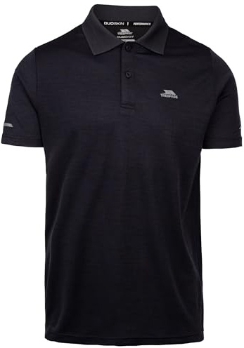 Trespass Mens Active Polo Shirt Mckay Dark Flint Marl in Size - XXL