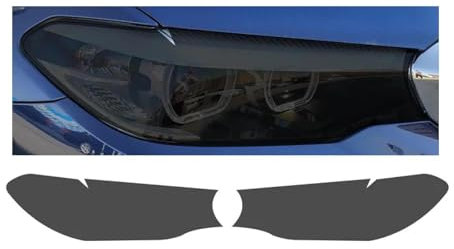 Rufutle Scheinwerfer Tönungsfolie für BMW G30 2018-2021, Autoscheinwerferfolie Schwarz Lampenlicht Tönungsaufkleber Vorgeschnittene Folie