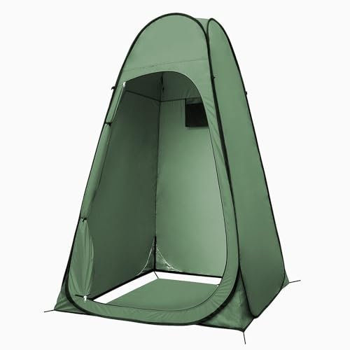 Tenda Doccia Campeggio, Tenda da Bagno Pop up 120x120x190cm Tenda da campeggio Istantanea per esterni per la privacy Tenda Fasciatoio Portatile (Verde scuro)